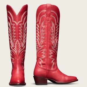Tecovas The Abby (classic) Red Leather Heeled Boots